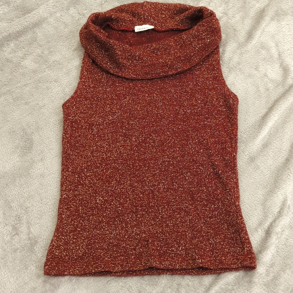 Cowl neck sleeveless top